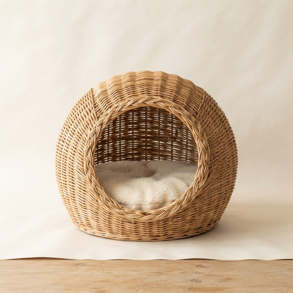 Rattan Cat Cave Bed